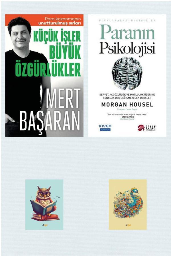 Dara Yayınları Küçük İşler Büyük Özgürlükler - Mert Başaran - Paranın Psikolojisi - Morgan Housel (2 Not Defterli) - Dara - Image 1