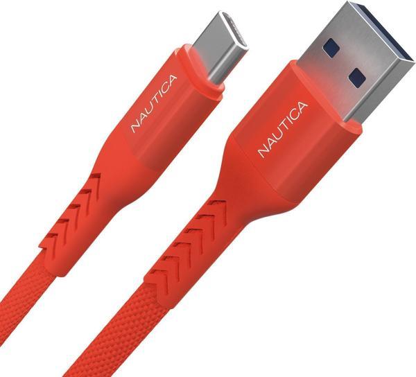 Nautica C20 Type-C to USB-A 22.5W Hızlı Şarj ve Data Kablosu 2.1M Kırmızı - Image 1