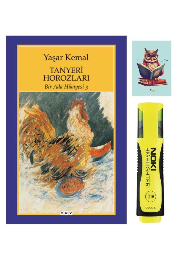 Yapı Kredi Yayınları Bir Ada Hikayesi 3 - Tanyeri Horozları - Yaşar Kemal - Yky - Sarı Fosforlu Kalem - Not Defterli Seti - Yapı Kredi Yayınları - Image 1