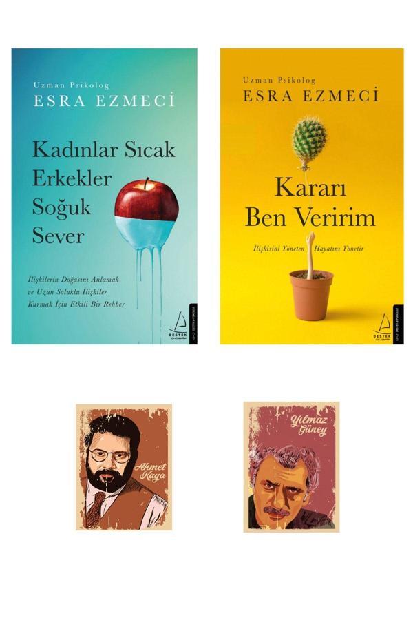 Destek Yayınları Esra Ezmeci Kitapları -Kararı Ben Veririm-Kadınlar Sıcak Erkekler Soğuk Sever-Not Defterli Özel Seti - Destek Yayınları - Image 1