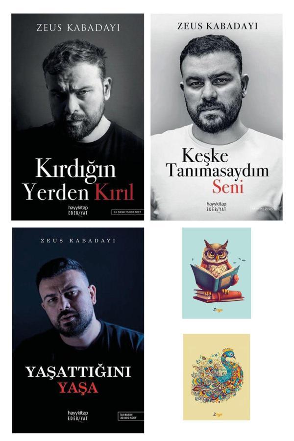 Dara Yayınları Zeus Kabadayı Kitapları - Keşke Tanımasaydım Seni - Kırdığın Yerden Kırıl (3 Kitap - 2 Not Defterli) - Dara - Image 1