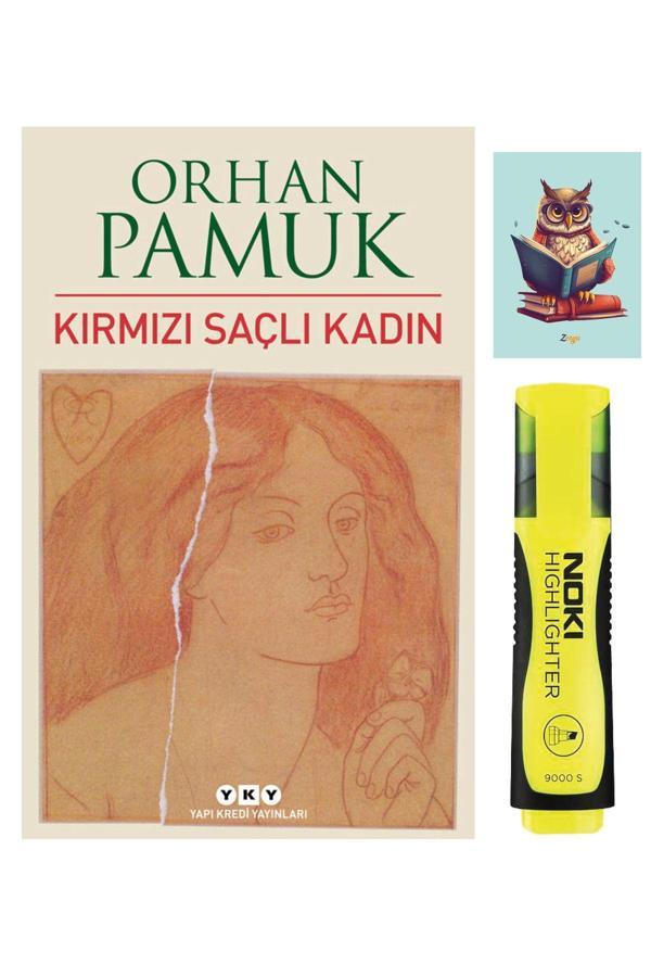 Yapı Kredi Yayınları Kırmızı Saçlı Kadın 9789750835605 - Orhan Pamuk - Sarı Fosforlu Kalem - Not Defterli Seti - Yapı Kredi Yayınları - Image 1