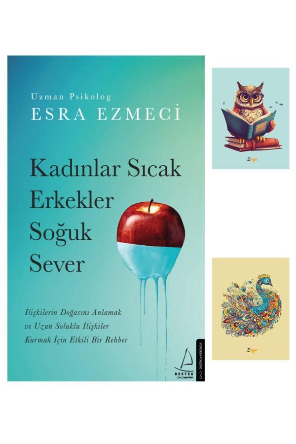 Dara Yayınları Esra Ezmeci - Kadınlar Sıcak Erkekler Soğuk Sever 9786254410918 - Not Defterli Seti - Dara - Image 1