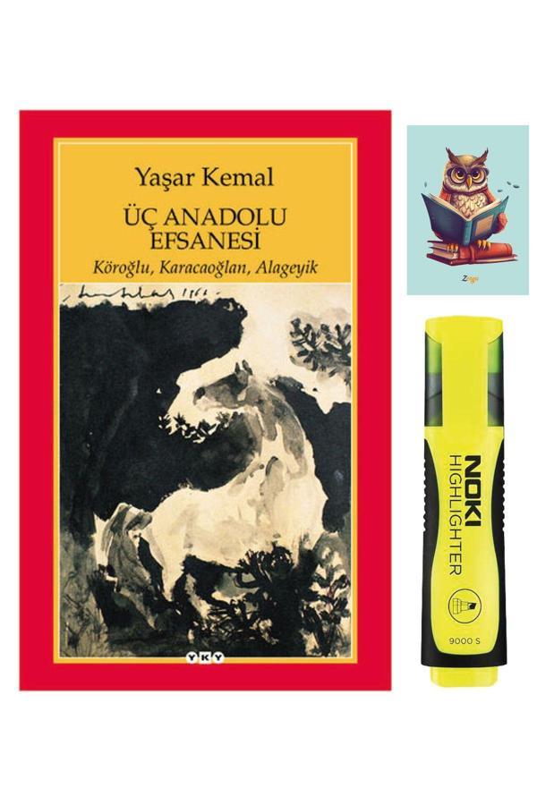 Yapı Kredi Yayınları Üç Anadolu Efsanesi - Yaşar Kemal - Yky - 9789750807459 - Sarı Fosforlu Kalem - Not Defterli Seti - Yapı Kredi Yayınları - Image 1