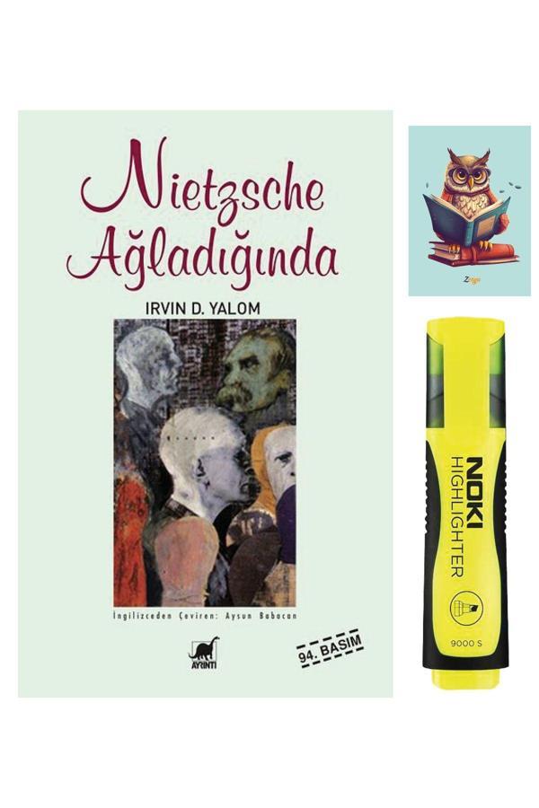 Ayrıntı Yayınları Nietzsche Ağladığında - Irvin D. Yalom - Sarı Fosforlu Kalem - Not Defterli Seti - Ayrıntı Yayınları - Image 1