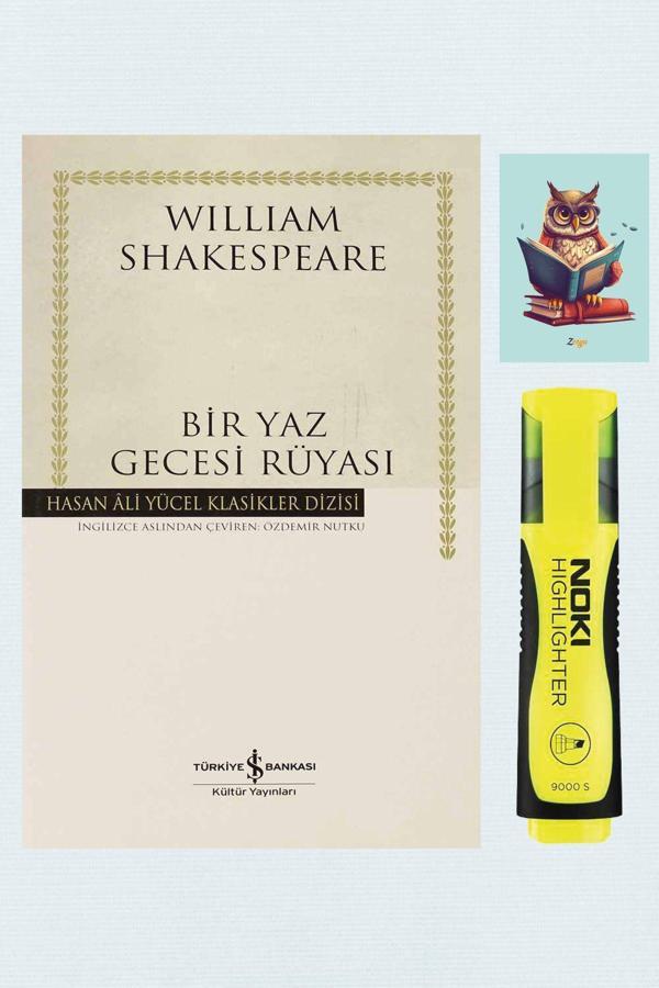 Türkiye İş Bankası Kültür Yayınları Bir Yaz Gecesi Rüyası - William Shakespeare - Sarı Fosforlu Kalem - Not Defterli Seti - İş Bankası Kültür Yayınları - Image 1