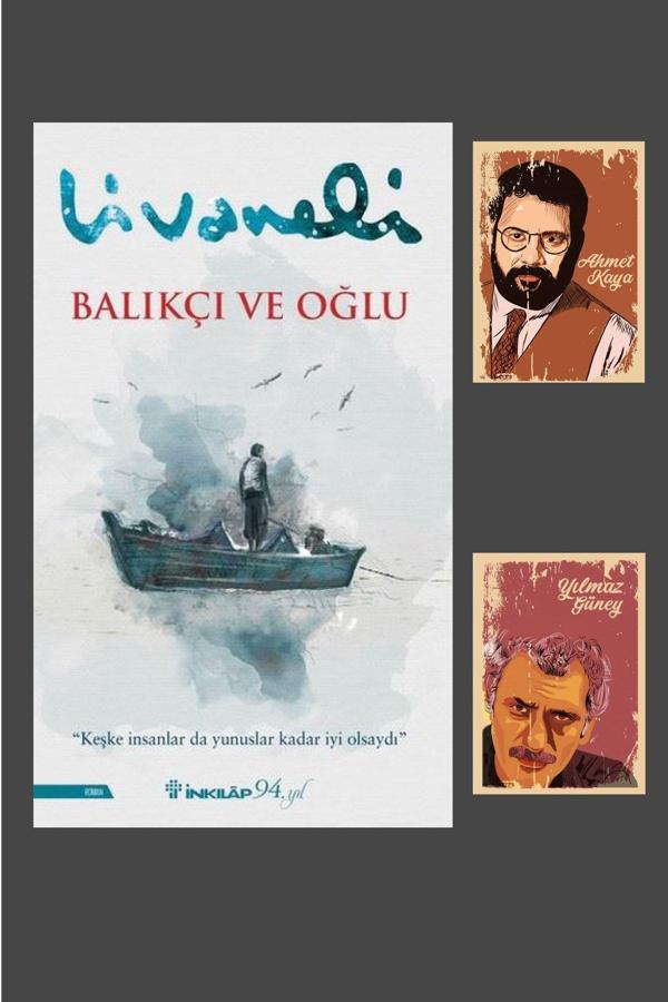 Dara Yayınları Balıkçı Ve Oğlu Romanı - Zülfü Livaneli - Yılmaz Güney Ahmet Kaya Not Defteri Seti - Dara - Image 1