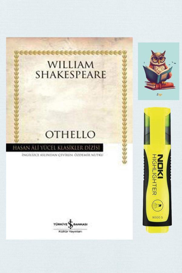 Türkiye İş Bankası Kültür Yayınları Othello - Hasan Ali Yücel Klasikleri - William Shakespeare - Sarı Fosforlu Kalem -Not Defterli Seti - İş Bankası Kültür Yayınları - Image 1