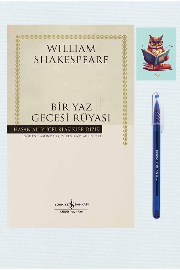 Türkiye İş Bankası Kültür Yayınları Bir Yaz Gecesi Rüyası - Hasan Ali Yücel Klasikleri - William Shakespeare - Büro Mavi Tükenmez Kalem - İş Bankası Kültür Yayınları - Image 1