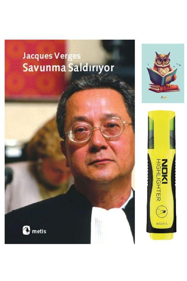 Metis Yayınları Savunma Saldırıyor - Jacques Verges- Sarı Fosforlu Kalem - Not Defter Seti - Metis Yayınları - Image 1