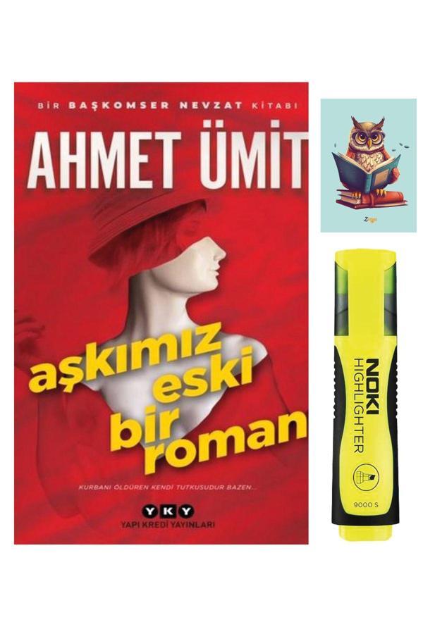 Dara Yayınları Aşkımız Eski Bir Roman - Ahmet Ümit 9789750845550 - Sarı Fosforlu Kalem - Not Defterli Seti - Dara - Image 1