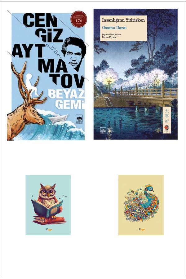 Dara Yayınları Kitap İnsanlığımı Yitirirken - Osamu Dazai - Beyaz Gemi Cengiz Aytmatov (2 Not Defterli) - Dara - Image 1