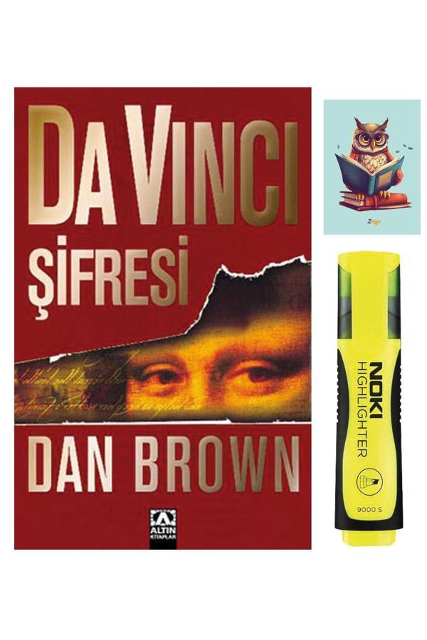Dara Yayınları Da Vinci Şifresi - Dan Brown - Altın Kitaplar - 9789752104037 - Sarı Fosforlu Kalem - Defterli Seti - Dara - Image 1