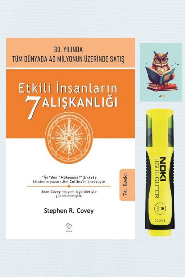 Varlık Yayınları Etkili İnsanların 7 Alışkanlığı - Stephen R. Covey -9789754346534-Sarı Fosforlu Kalem -Defterli Seti - Varlık Yayınları - Image 1