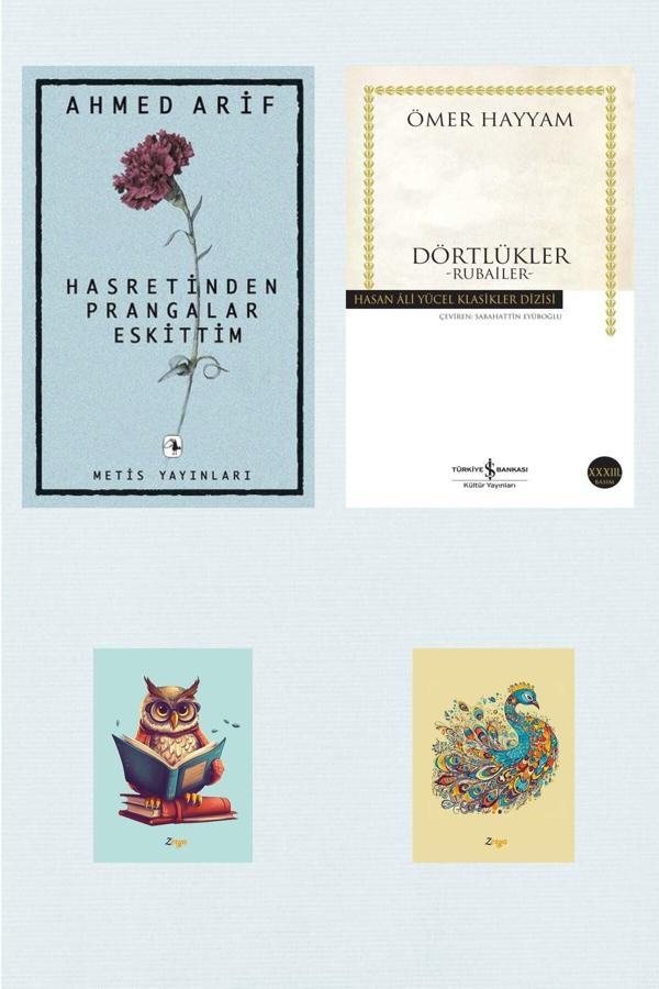 Dara Yayınları Hasretinden Prangalar Eskittim - Ahmed Arif - Dörtlükler - Rubaiyat - Ömer Hayyam - (2 Not Defterli) - Dara - Image 1