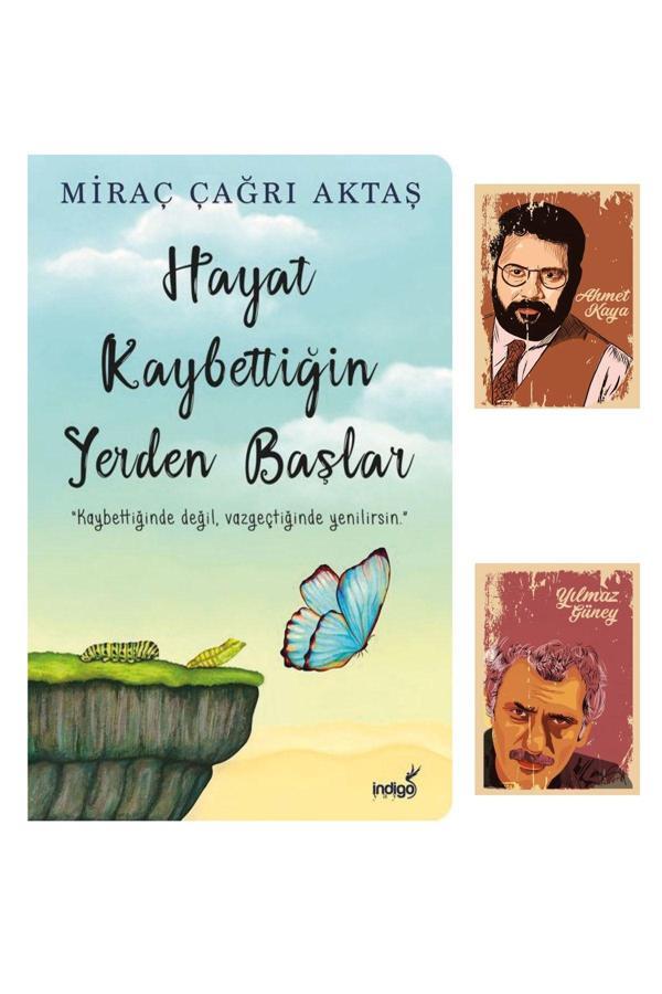 Dara Yayınları Hayat Kaybettiğin Yerden Başlar - Miraç Çağrı Aktaş - Indigo - Yılmaz Güney Ahmet Kaya Not Defterli - Dara - Image 1