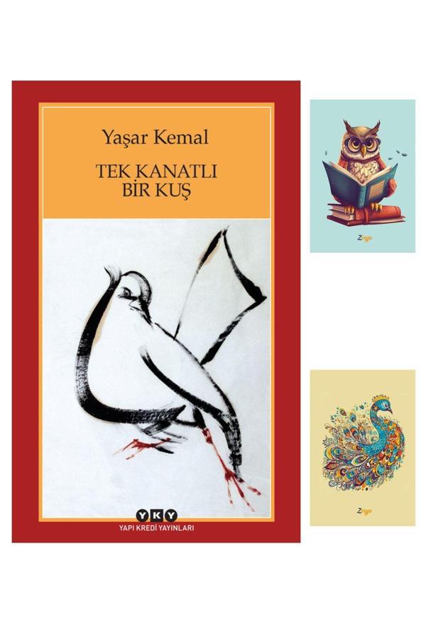 Dara Yayınları Tek Kanatlı Bir Kuş - Yaşar Kemal 9789750826184 Yapı Kredi Yayınları - Not Defterli Seti - Dara - Image 1