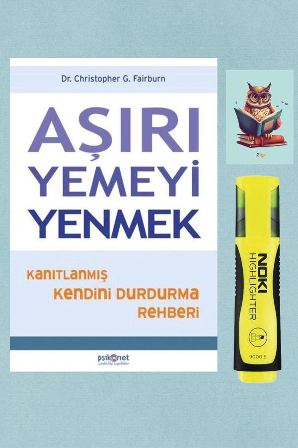 Psikonet Aşırı Yemeyi Yenmek - Christopher G. Fairburn - 9786056950414 - Sarı Fosforlu Kalem - Defterli Seti - Psikonet - Image 1
