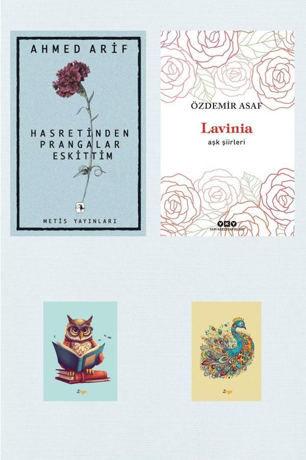 Dara Yayınları Hasretinden Prangalar Eskittim Ahmed Arif - Lavinia - Aşk Şiirleri Özdemir Asaf - (2 Not Defterli) - Dara - Image 1
