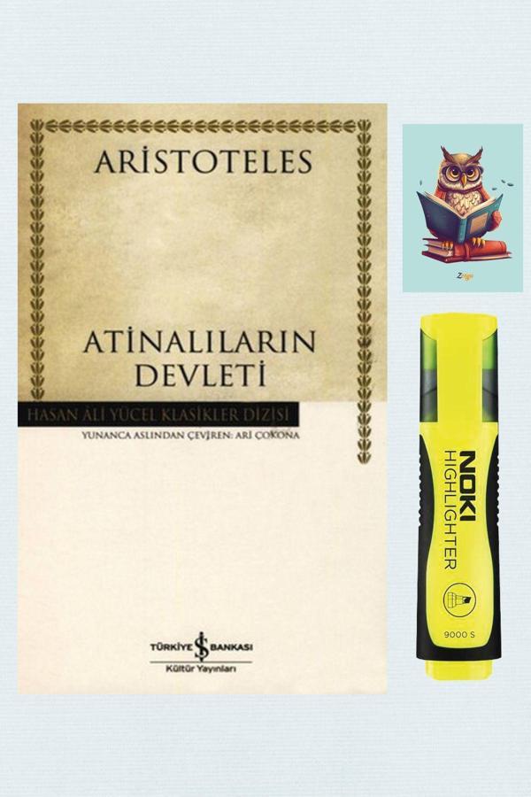 Dara Yayınları Atinalıların Devleti - Hasan Ali Yücel Klasikleri - Aristoteles - Sarı Fosforlu Kalem -Defterli Seti - Dara - Image 1