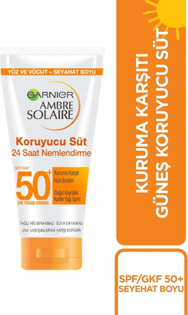 Garnier Ambre Solaire Seyahat Boy Güneş Koruyucu Süt Spf 50+ 50 ml
