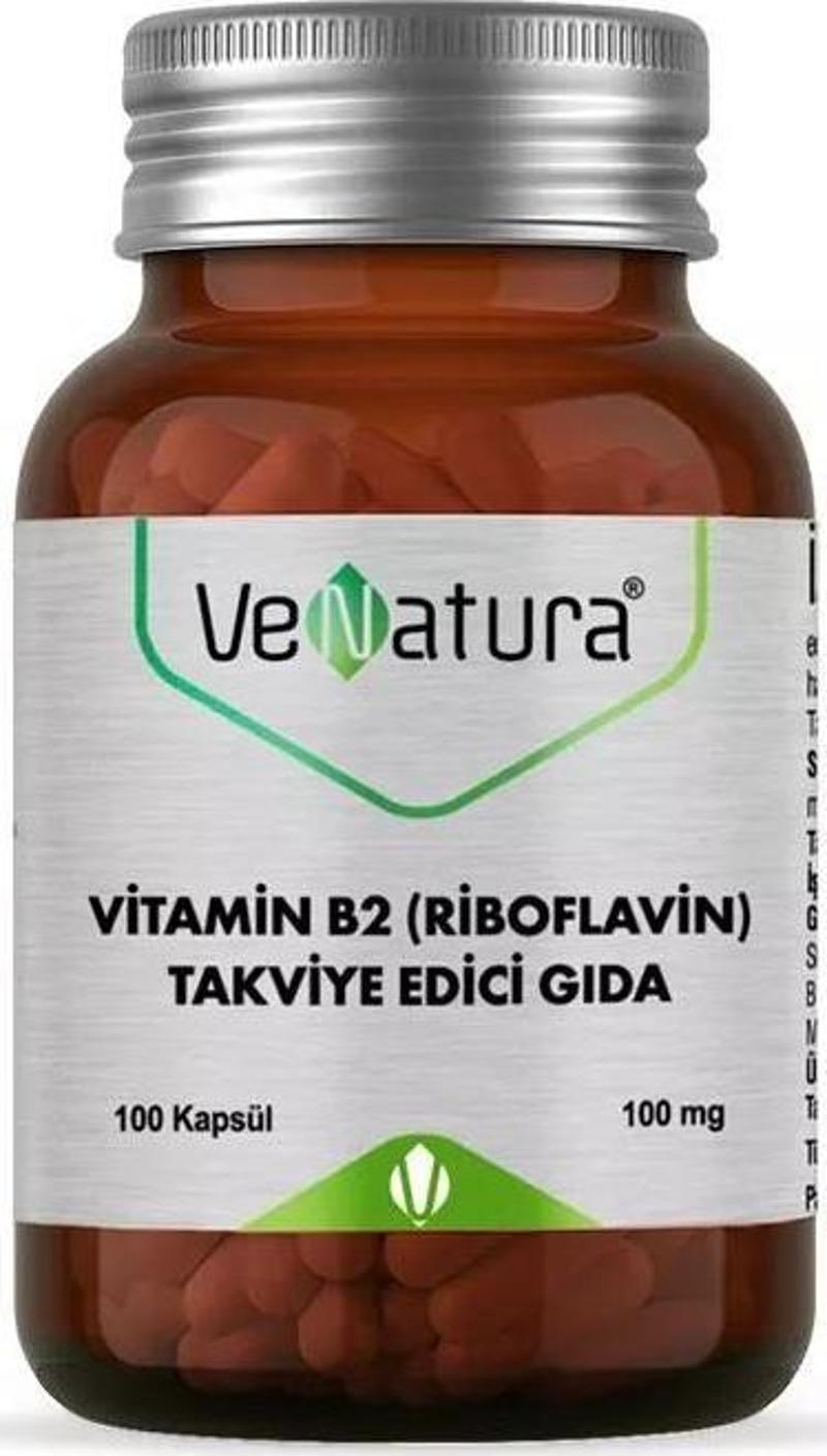 Vitamin B2 (Riboflavin) Takviye Edici Gıda 100 kapsül