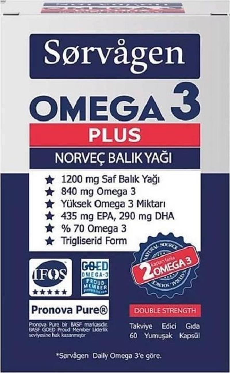 Sorvagren Omegra 3 Plus Norveç Balık Yağı 60 Kapsül