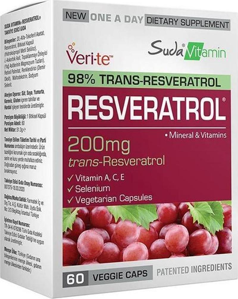 s Resveratrol 60 Bitkisel Kapsül