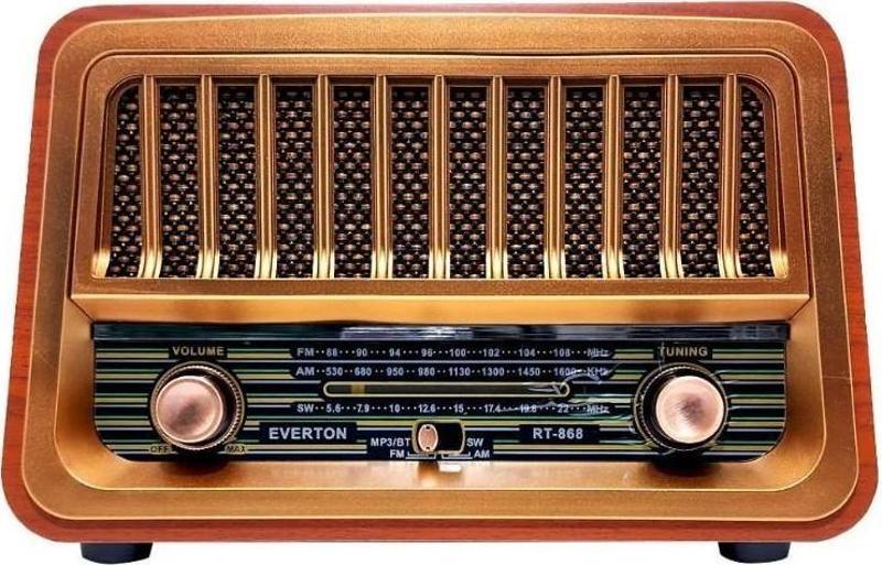 Rt-868bt Bluetooth Fm-Usb-Tf Card-AUX Şarjlı Nostaljik Radyo