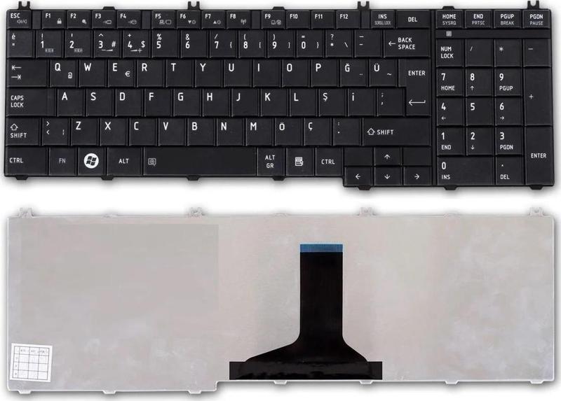 Toshiba Satellite L655-1je, L655-1jf Notebook Klavye K-t03