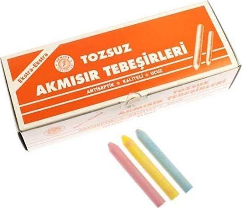 Tozsuz Tebeşir 100 Lü Renkli (1 Koli 10 Paket 1000 Adet)