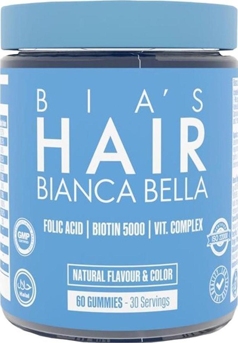 Bianca Bella Bia's Hair Gummy Saç Vitamini 60 Adet