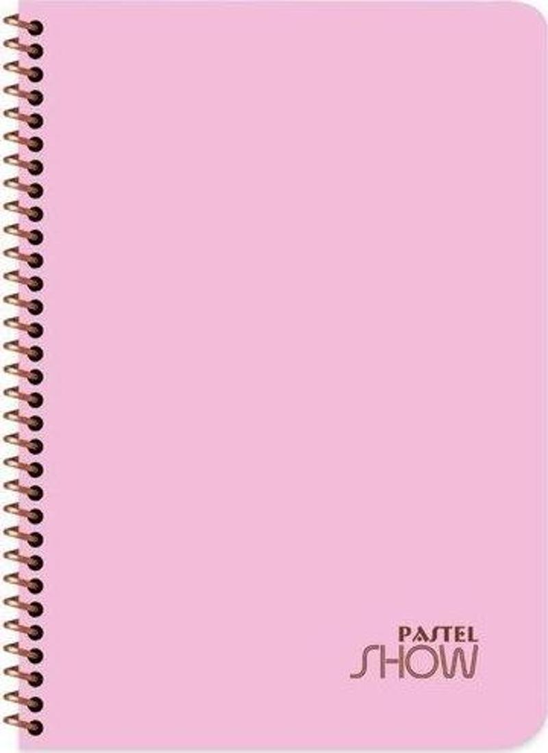 Keskin A4 72 Yaprak Düz PP Kapak Spiralli Pastel Show Defter-Koyu Pembe