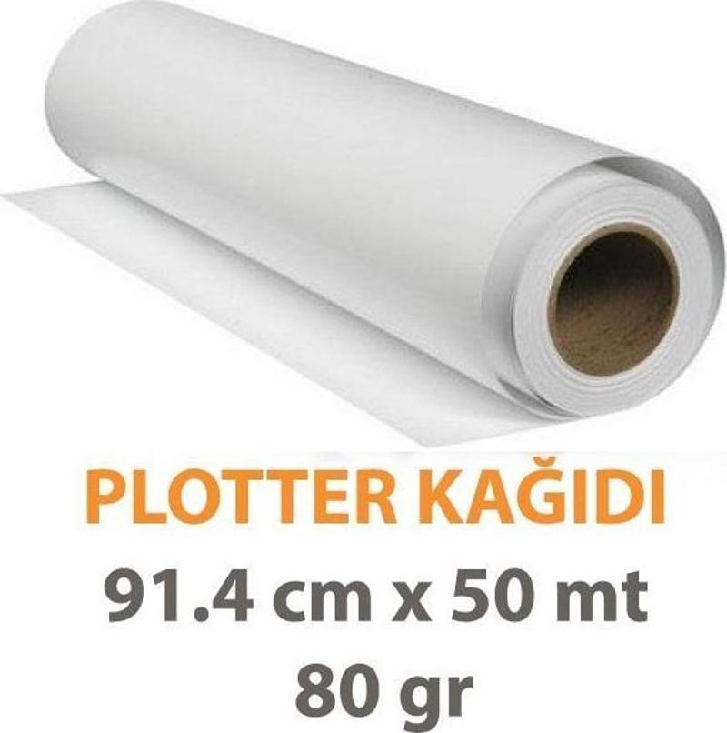 Plotter Kağıdı 91,4 Cm X 50 Mt 80 Gr