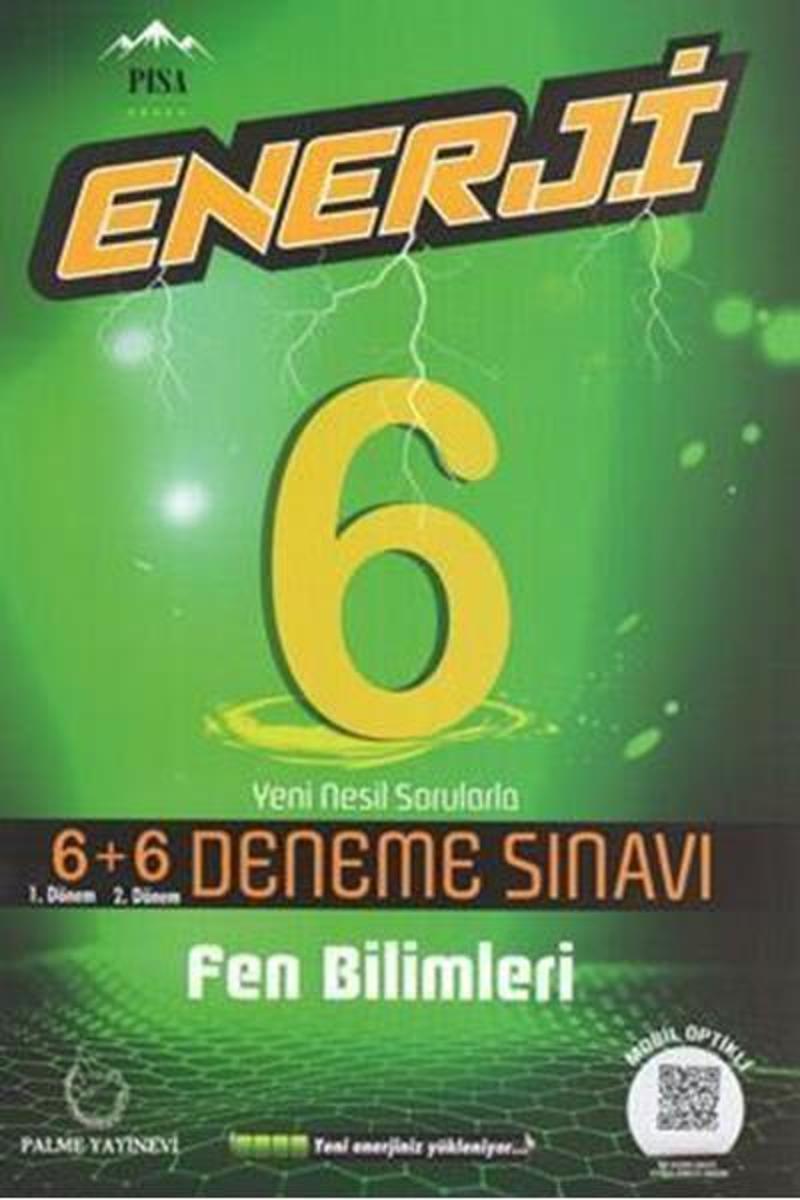 Palme Yayınevi 6,Sınıf Enerji Fen Bilimleri 6+6 Deneme Sınavı