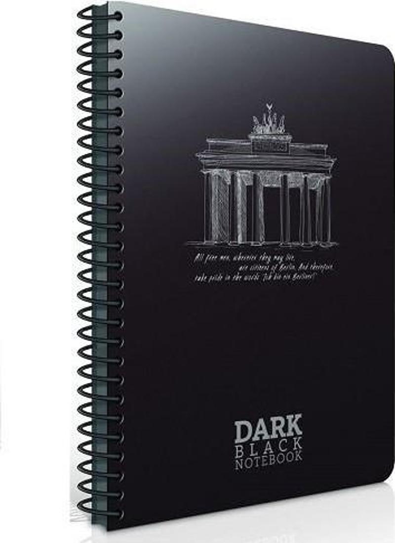 Dark Spiralli Pp Kapak 50 Yaprak A4 Düz Defter