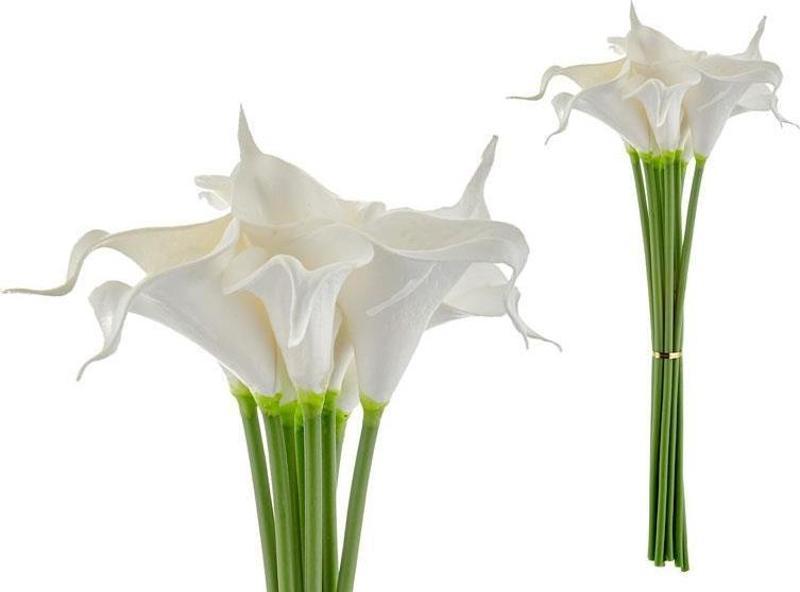 Yapay Lale Çiçek Beyaz 30 cm (10)