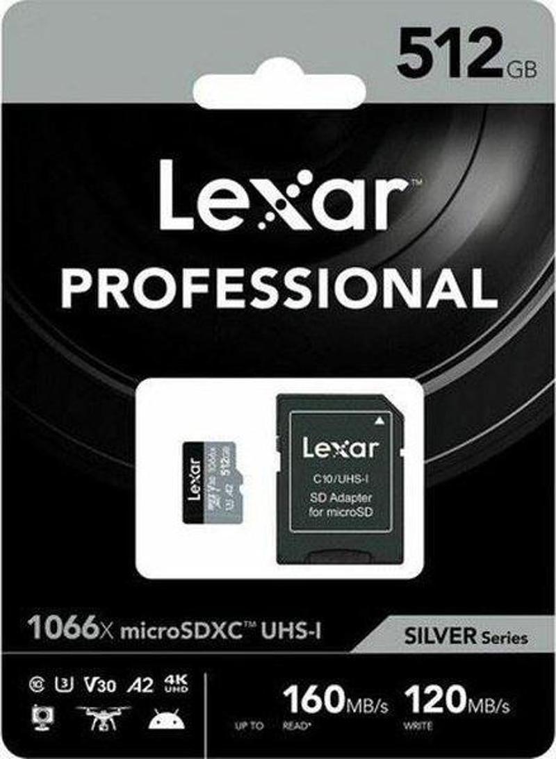 Professional 1066x Class 10 UHS-I U3 A2 V30 512 GB Micro SD Kart