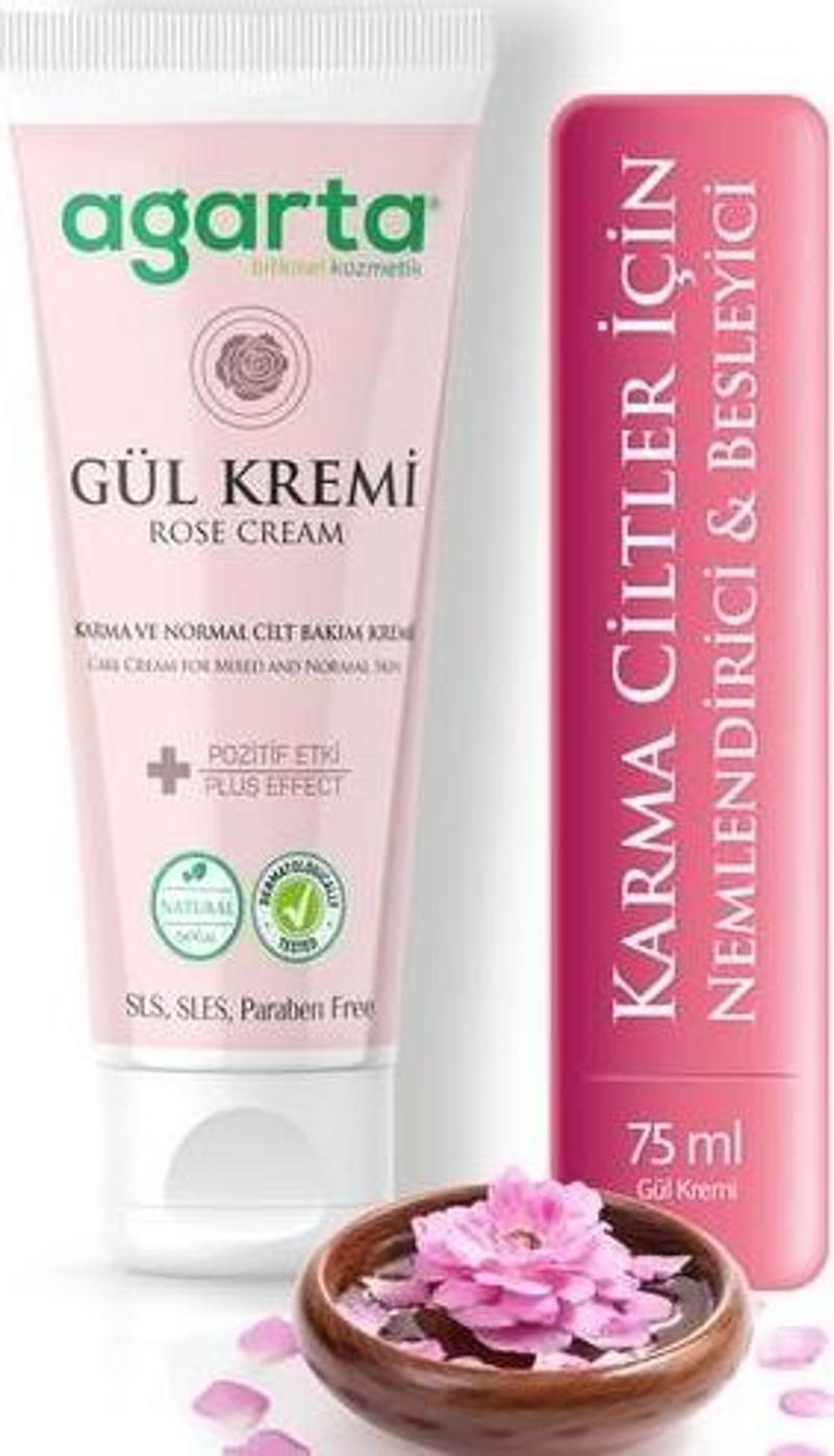 Doğal Cilt Nemlendirici Gül Kremi 75 Ml