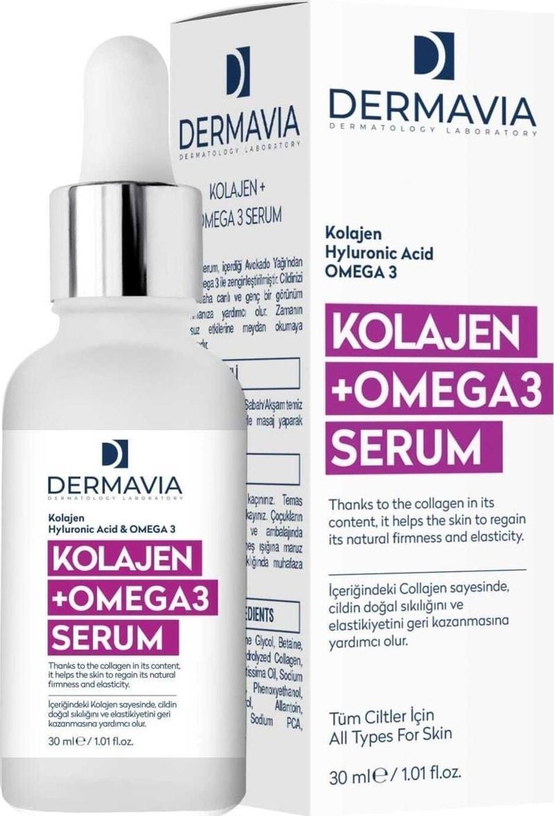 Kolajen & Omega3 Kırışıklık Karşıtı Serum 30 Ml Genç Görünüm Cildi Besler