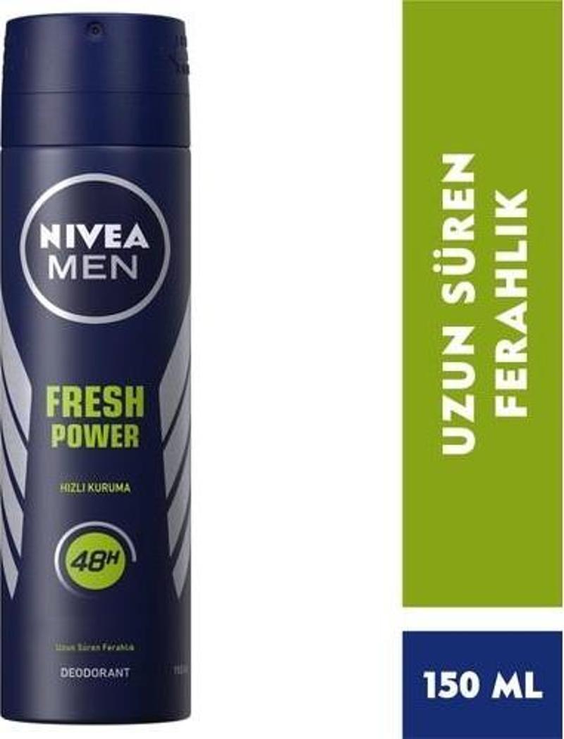 Erkek Sprey Deodorant Fresh Power 150Ml,Ter Ve Ter Kokusuna Karşı 48 Saat Deodorant Koruma