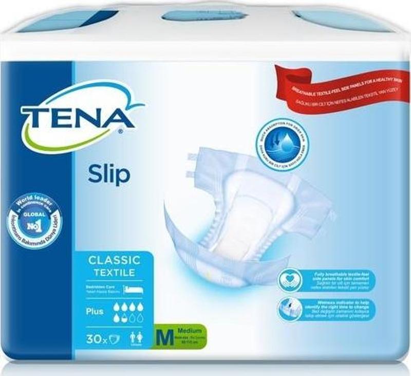 Slip Classic Textile Plus Medium 30'Lu Yetişkin Bezi