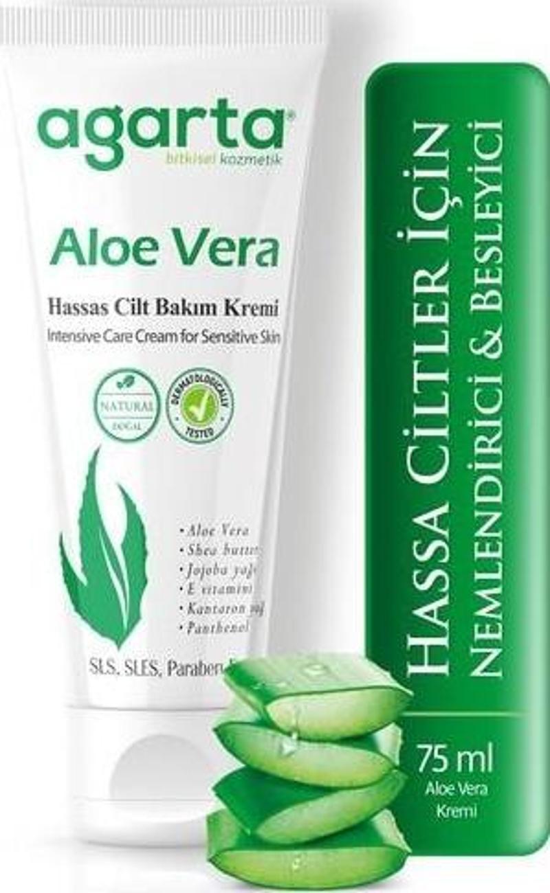 Doğal Aloe Vera Nemlendirici Cilt Kremi 75 Ml