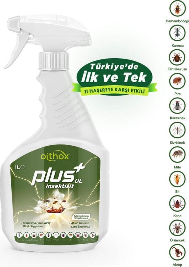 Plus Ul Insektisit Böcek, Pire, Bit, Tahta Kurusu, Mite, Hamamböceği Ilacı 1 Lt