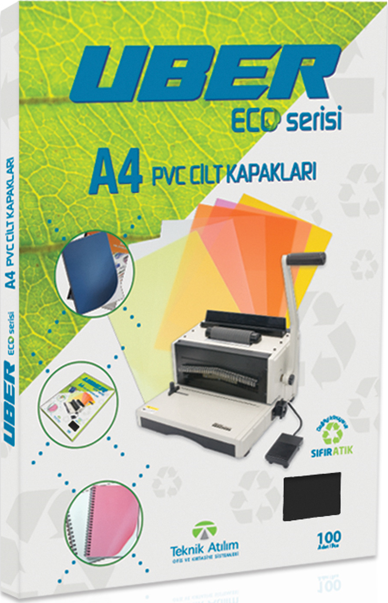 A4 OPAK SİYAH PVC CİLT KAPAKLARI - 100ADET