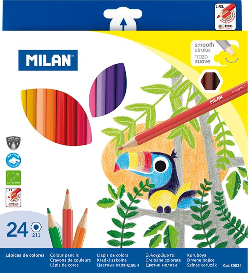 MILAN 80024 COLOURS ALTIGEN KURU BOYA KALEMİ - 24 LÜ