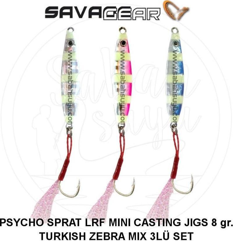 Savagear Psycho Sprat LRF Mini Casting Jigs 8gr Turkish Zebra Mix (3 Adet)