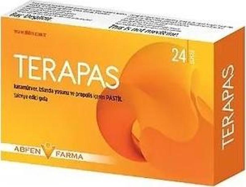 Terapas Izlanda Yosunu Karamürver Ve Propolis Içeren Yeni Nesil Pastil Takviye Edici Gıda