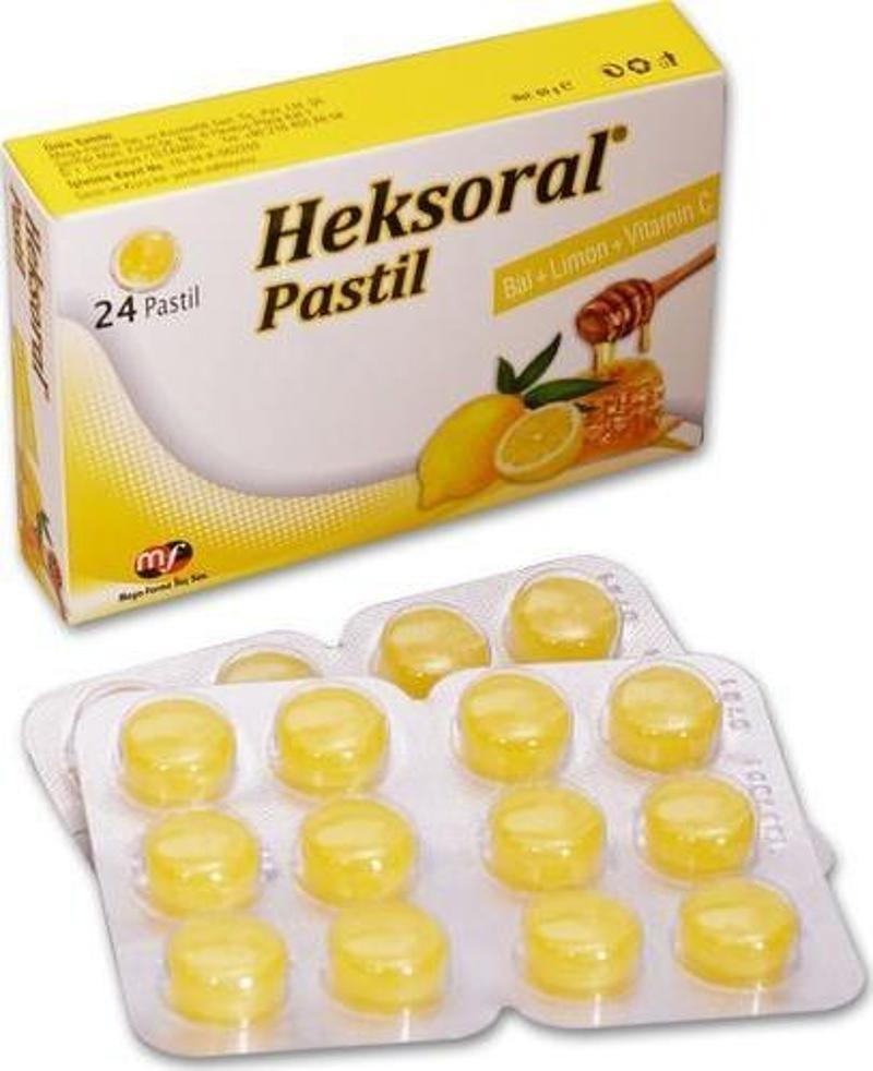 Heksoral Pastil Bal+Limon + Vitamin C