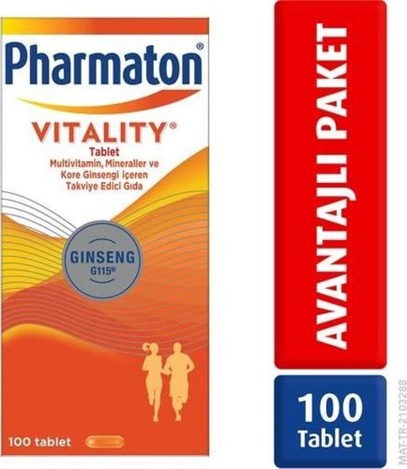 Vitality 100 Tablet - Ginseng G115, Multivitamin Ve Mineraller